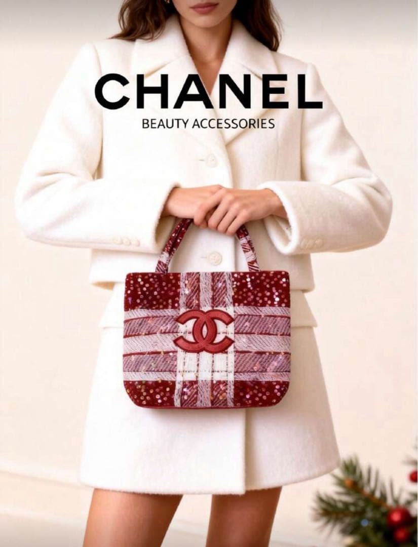 CHANEL トートバッグ スパンコール　シャネルノベルティ　バッグ　2点