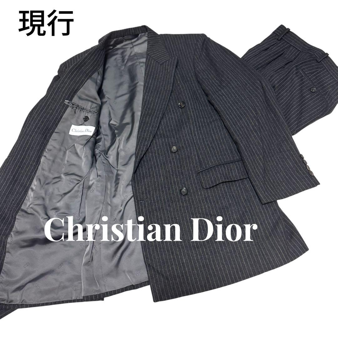 現行　Christian Dior スーツ　セットアップ　ストライプ　ダブル　L