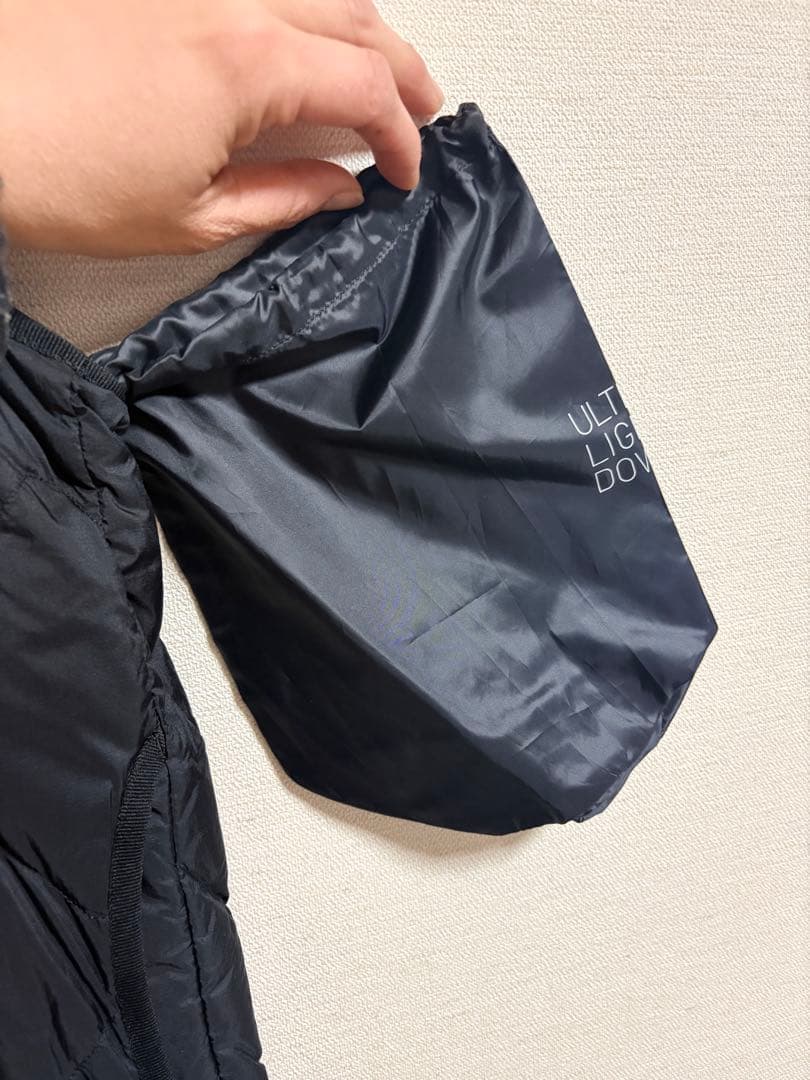 新品タグ付き　ウルトラライトダウンロングベスト　XL ブラック