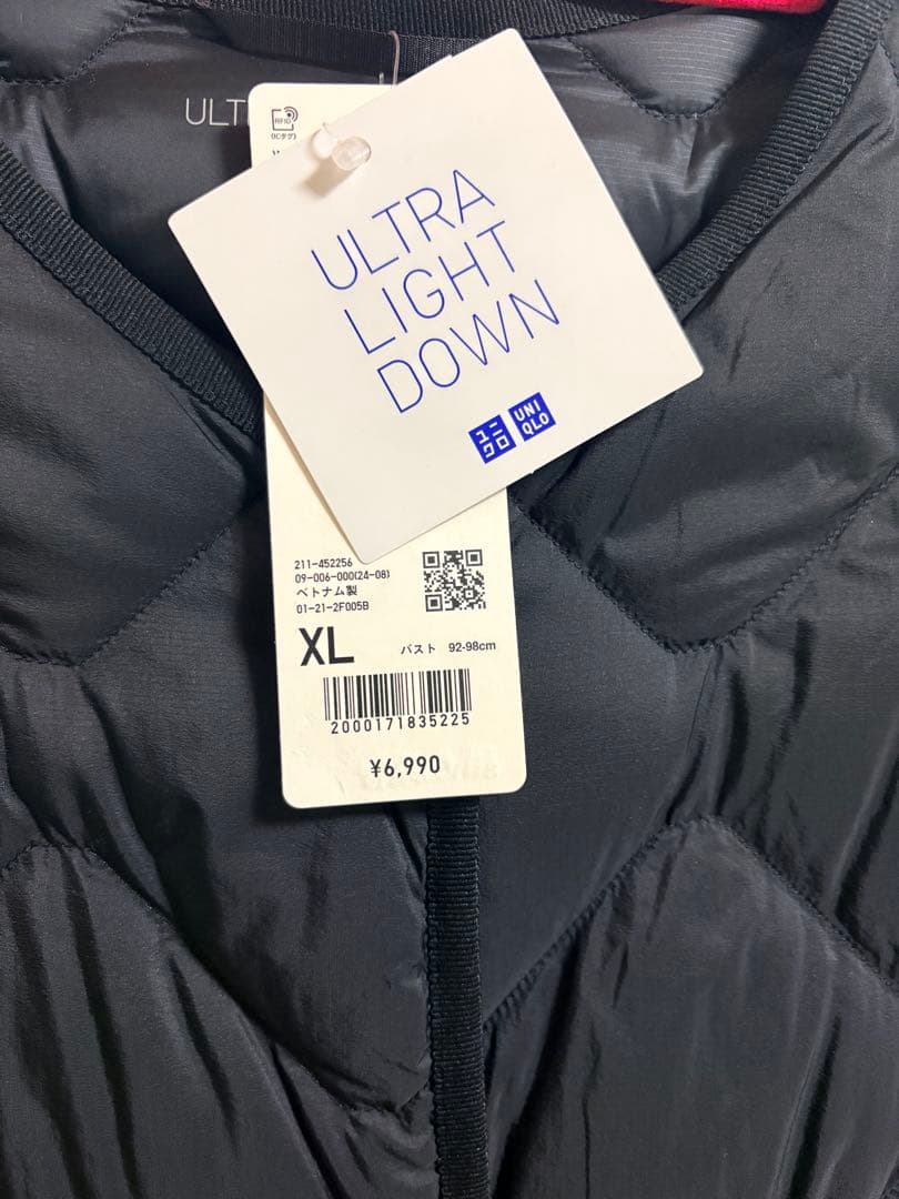 新品タグ付き　ウルトラライトダウンロングベスト　XL ブラック