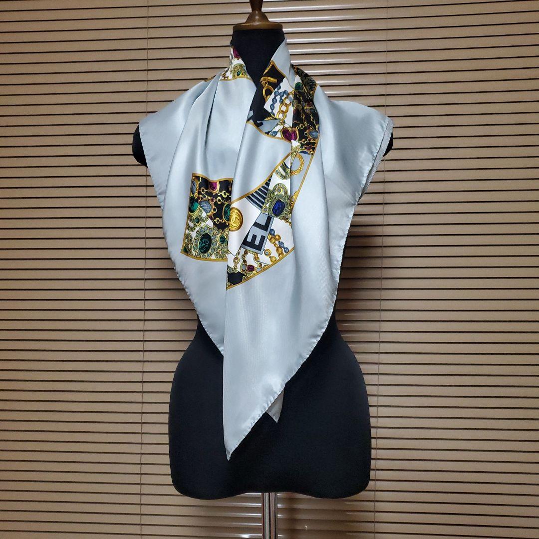 vintage CHANEL 大判ココマークスカーフ　ノベルティ
