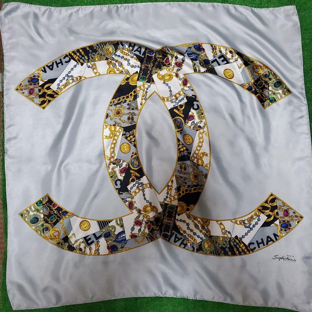 vintage CHANEL 大判ココマークスカーフ　ノベルティ