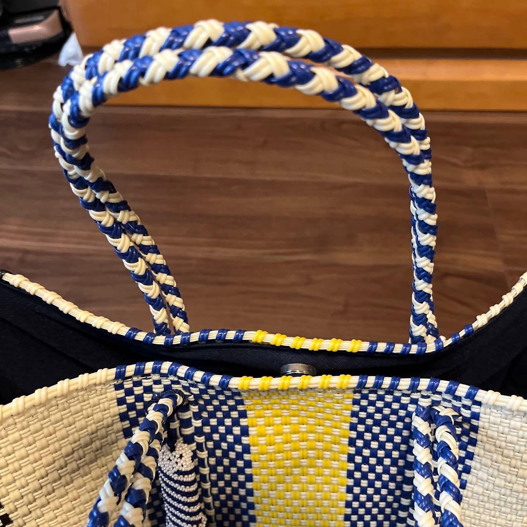 【即購入可】 メルカドバッグ　メキシコ　オアハカ産　Lサイズ　チャーム付き