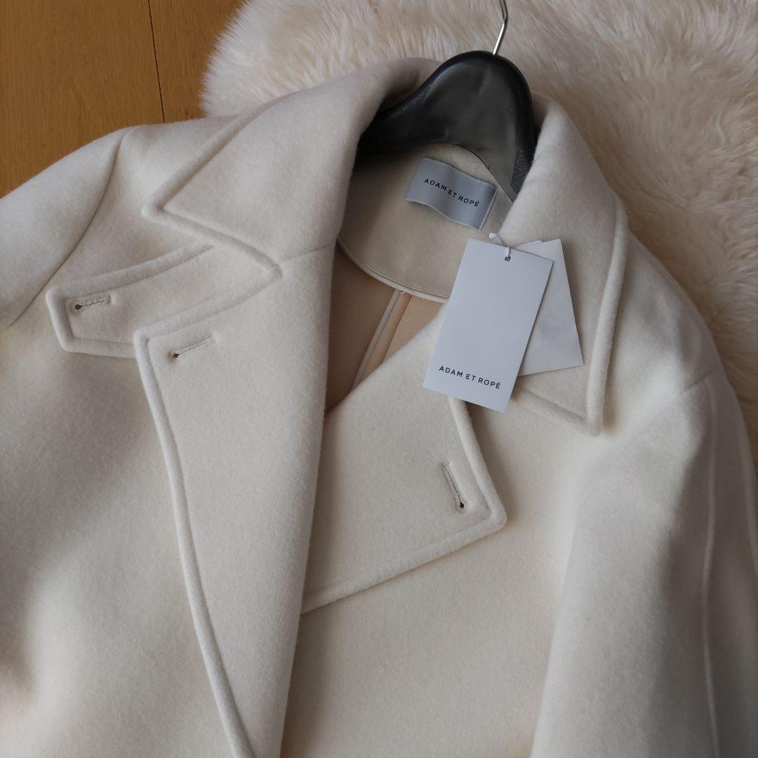 未使用☆38☆ウールボンディングロングコート☆ADAM ET ROPÉ