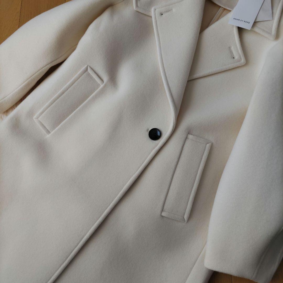 未使用☆38☆ウールボンディングロングコート☆ADAM ET ROPÉ