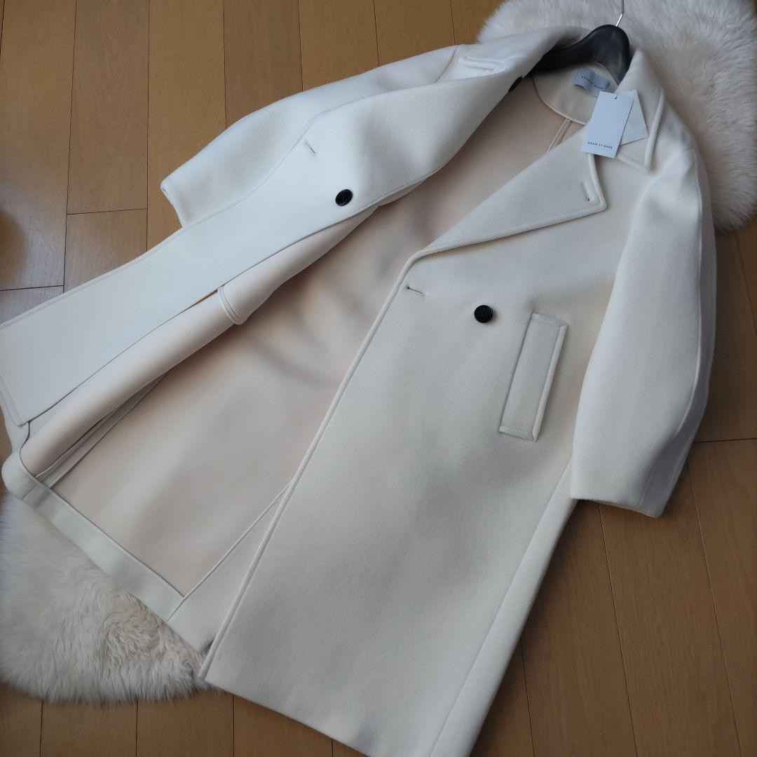 未使用☆38☆ウールボンディングロングコート☆ADAM ET ROPÉ
