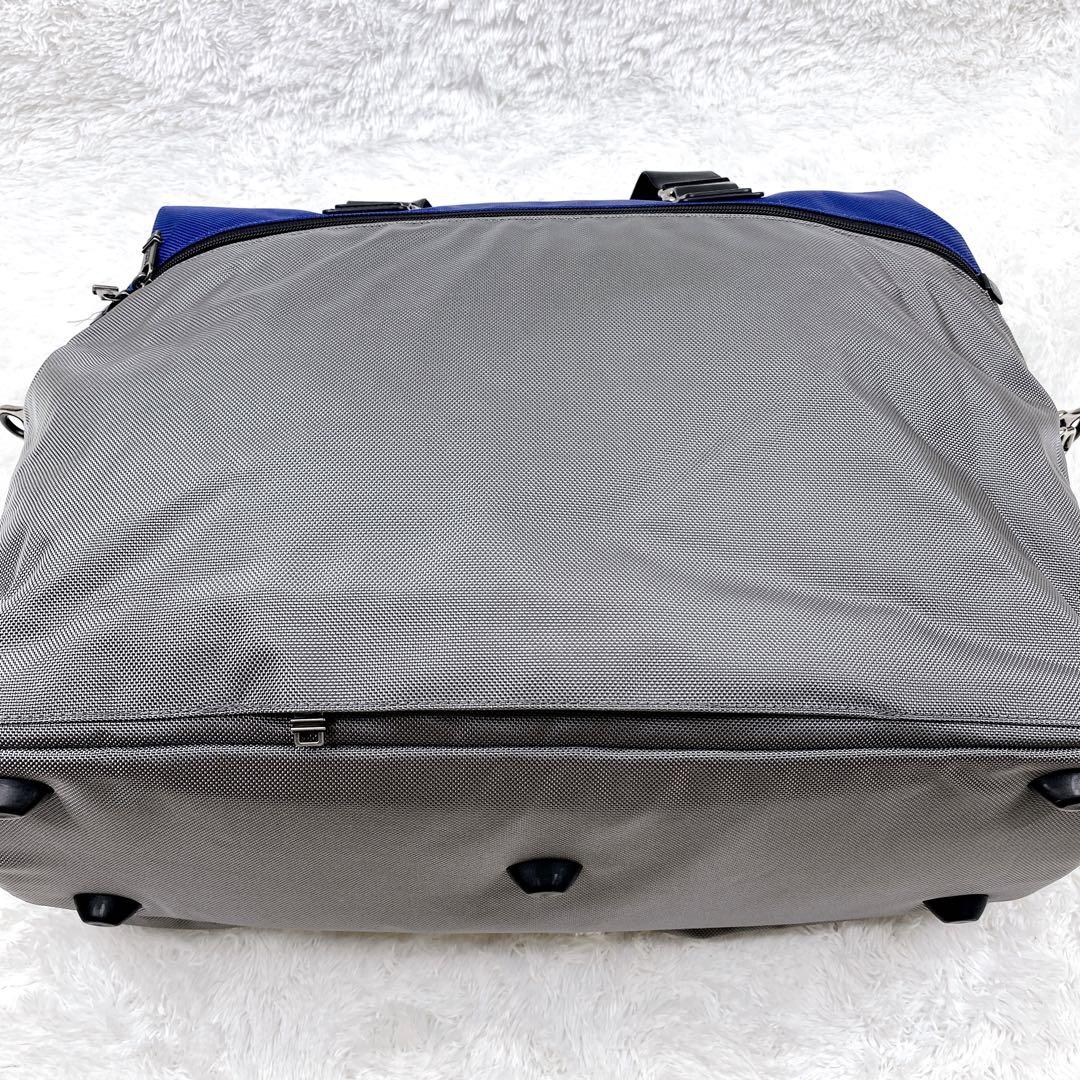 極美品 TUMI 2way ボストンバッグ ブルー グレー 稀少カラー 大容量