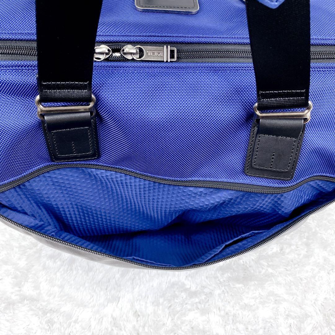 極美品 TUMI 2way ボストンバッグ ブルー グレー 稀少カラー 大容量