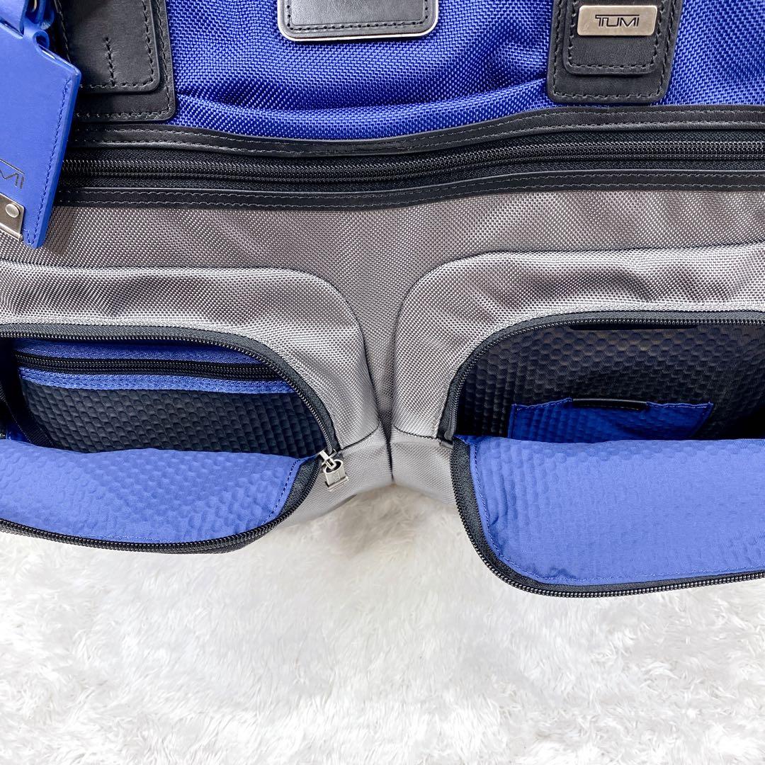 極美品 TUMI 2way ボストンバッグ ブルー グレー 稀少カラー 大容量