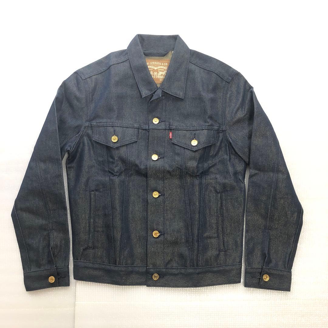 未使用【Levi's リーバイス】 デニムジャケット／金糸・金ボタン仕様 S