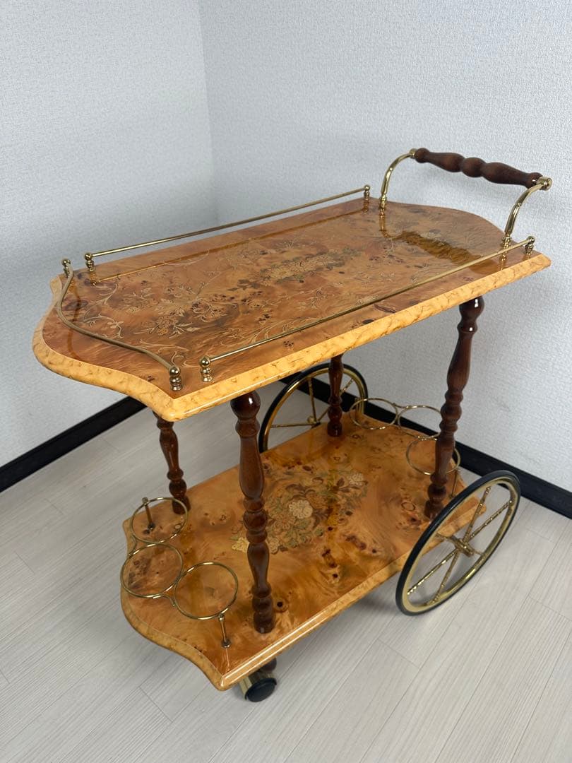 キッチンワゴン イタリア製 象嵌 高級 ※i1※