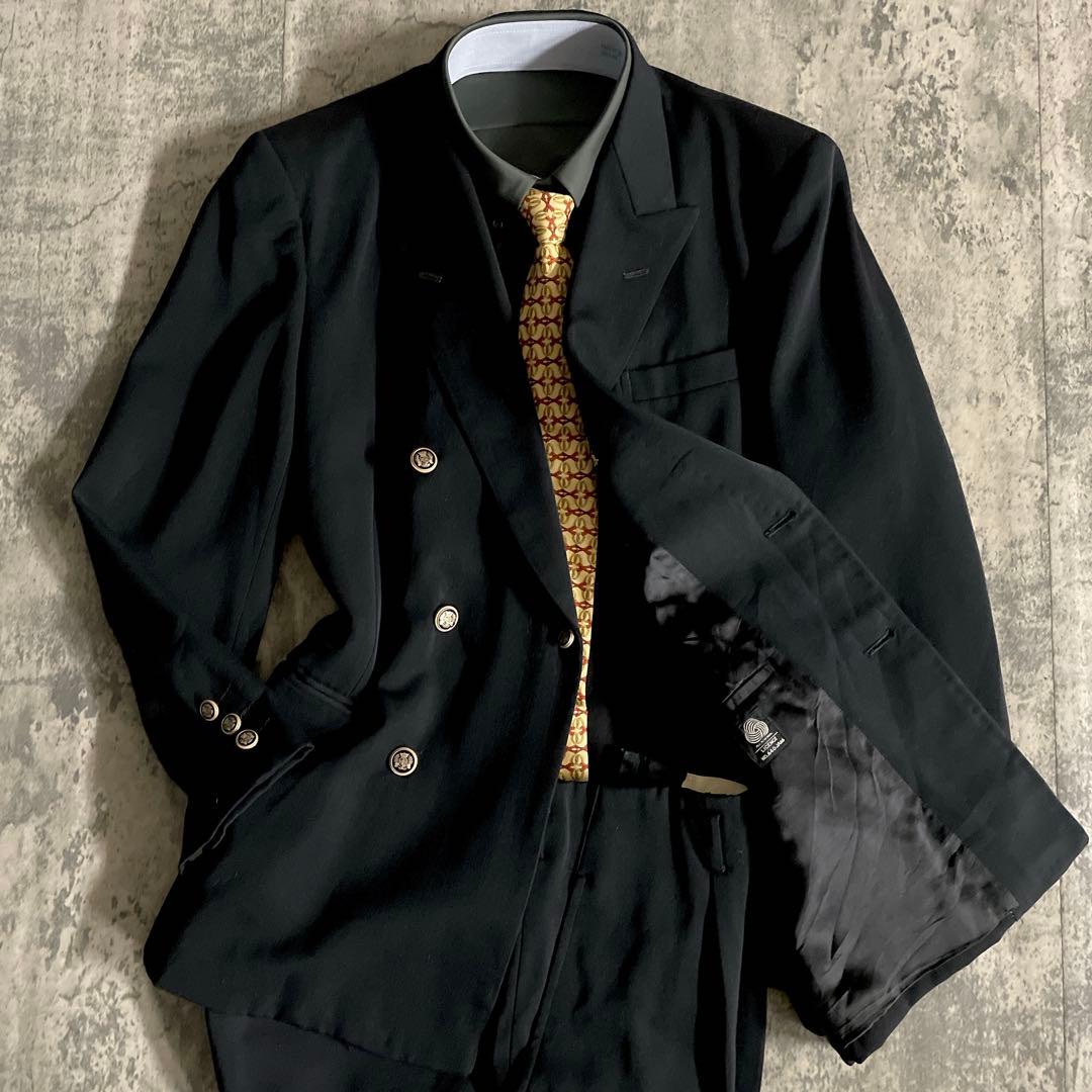 極上ウール セットアップ ダブルスーツ × GIORGIO ARMANIネクタイ