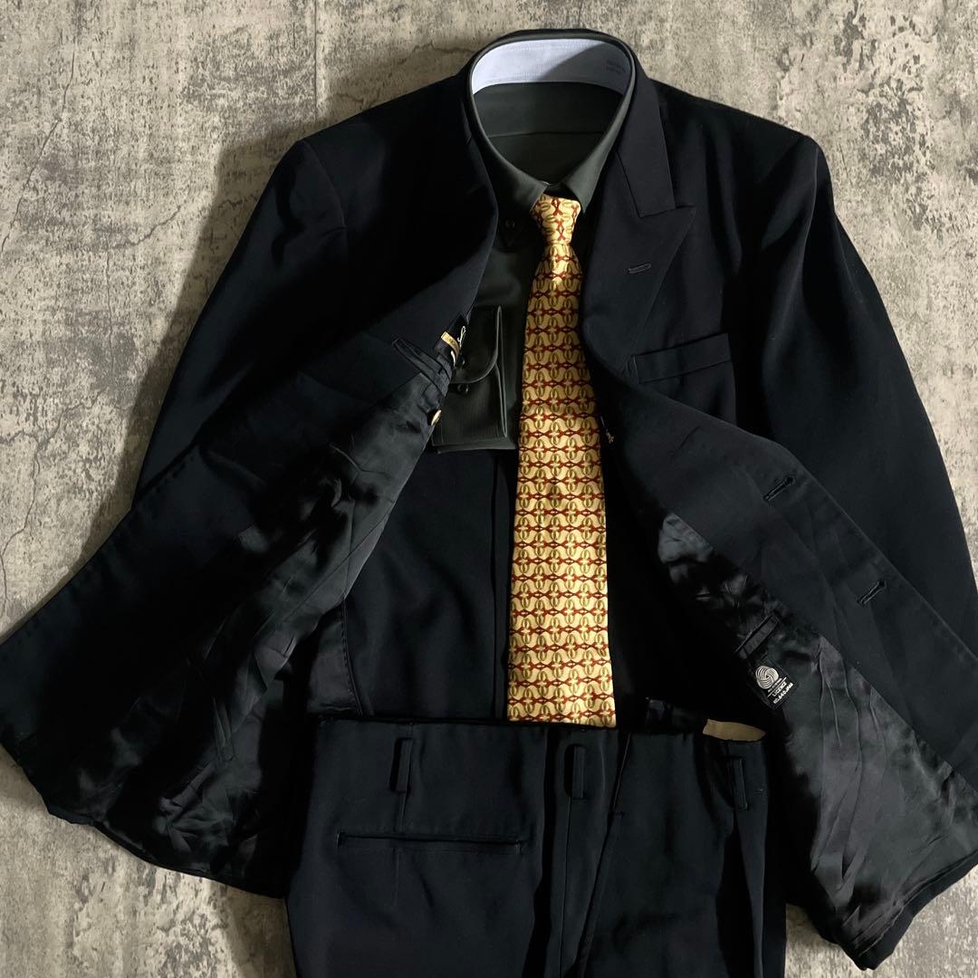 極上ウール セットアップ ダブルスーツ × GIORGIO ARMANIネクタイ