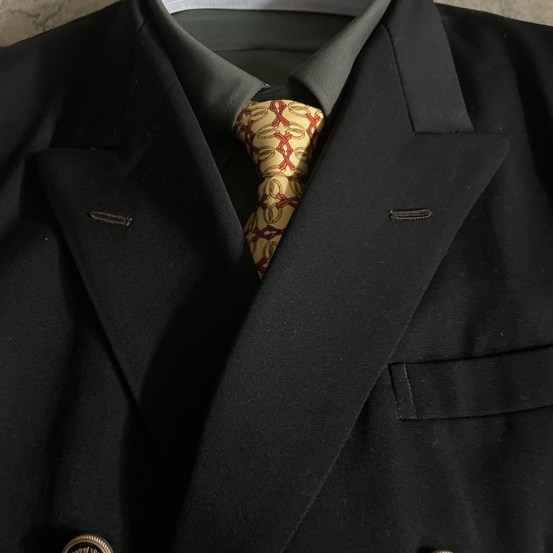 極上ウール セットアップ ダブルスーツ × GIORGIO ARMANIネクタイ