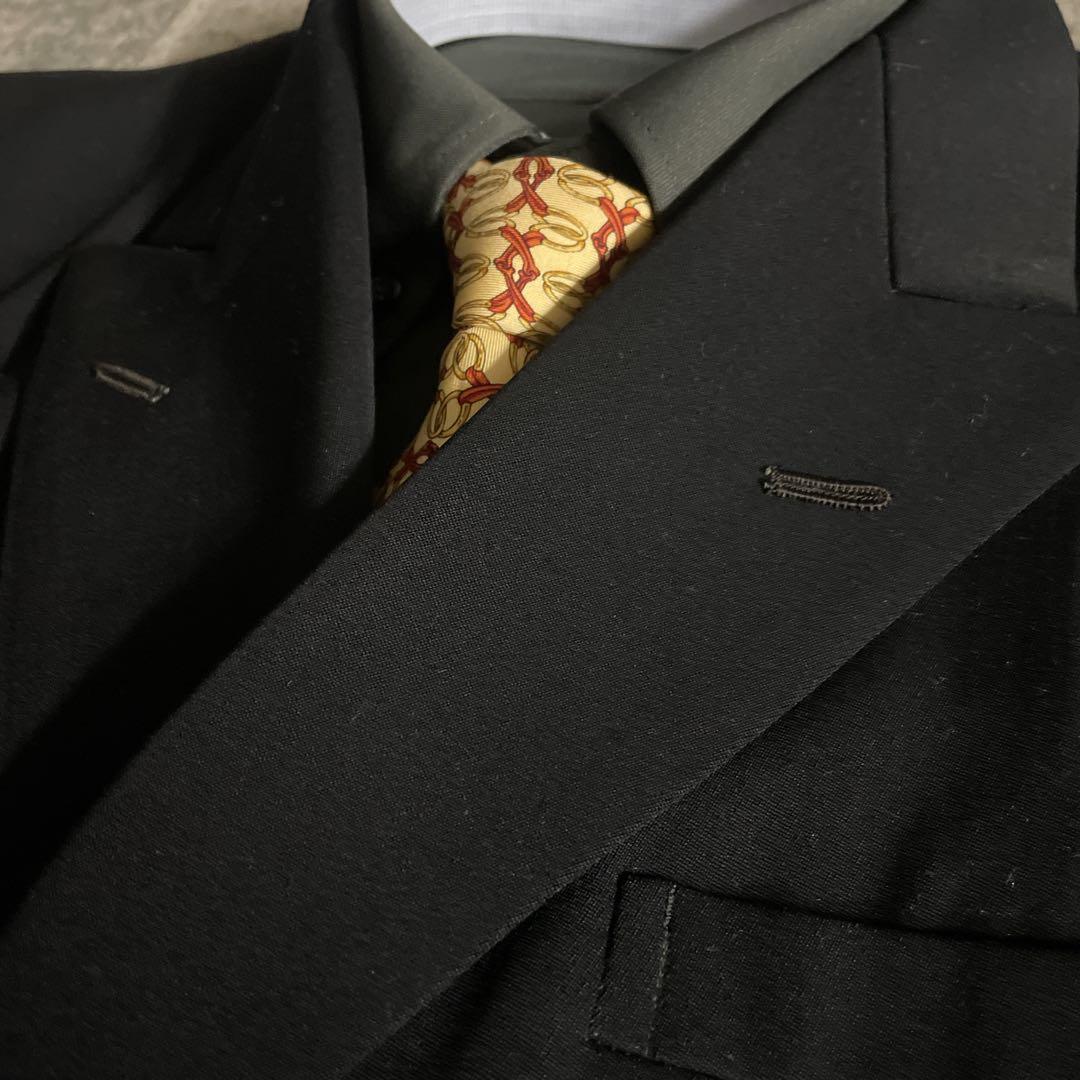 極上ウール セットアップ ダブルスーツ × GIORGIO ARMANIネクタイ