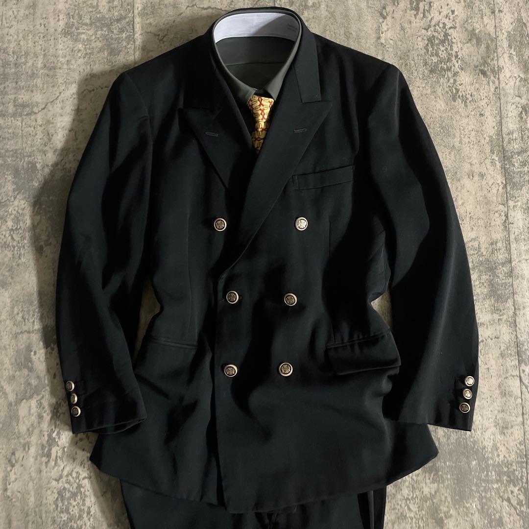 極上ウール セットアップ ダブルスーツ × GIORGIO ARMANIネクタイ