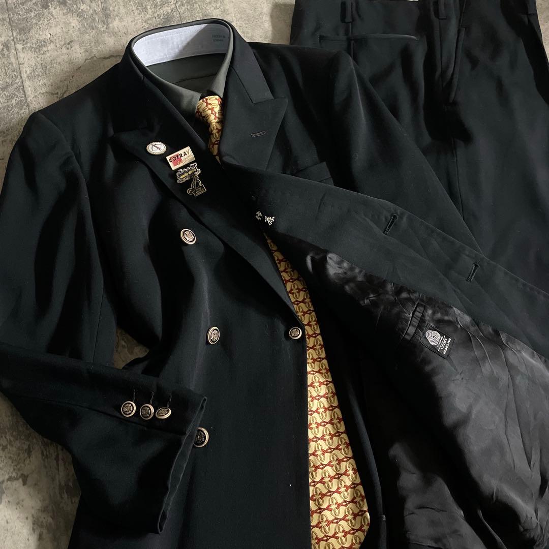 極上ウール セットアップ ダブルスーツ × GIORGIO ARMANIネクタイ