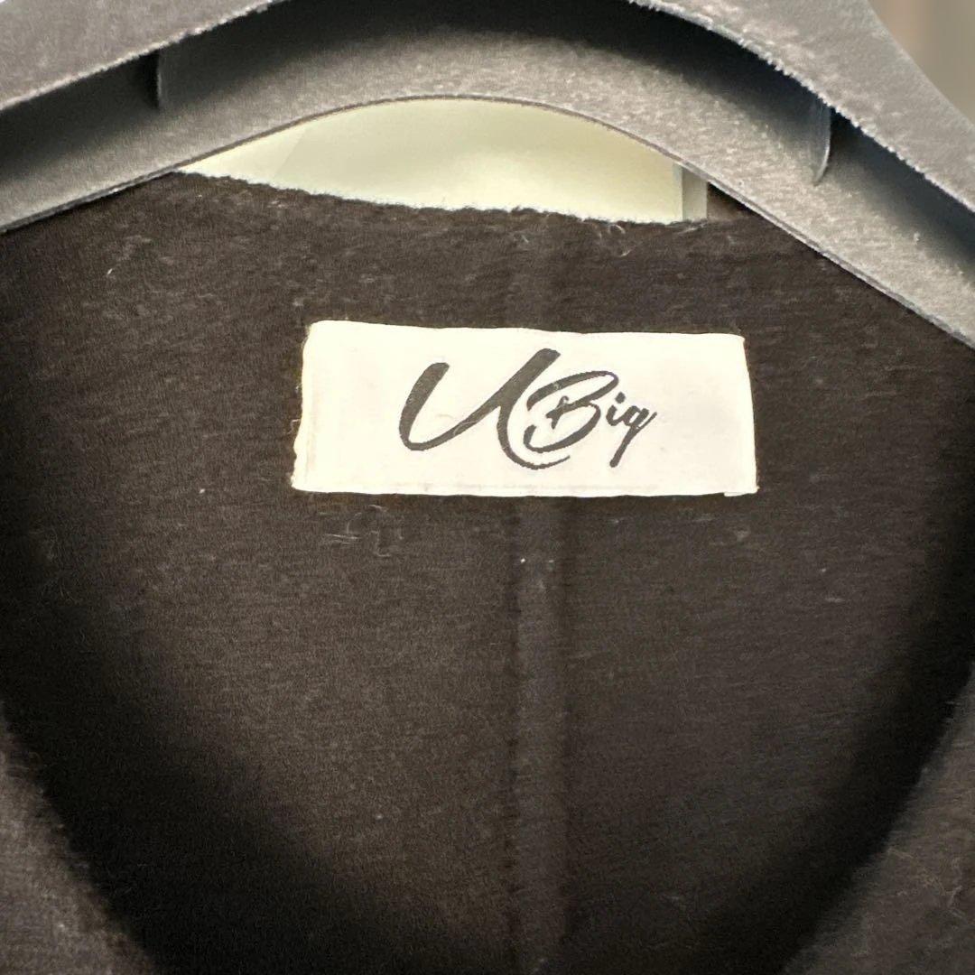 U Big ポケットファー付き ジレ ベスト M ブラック