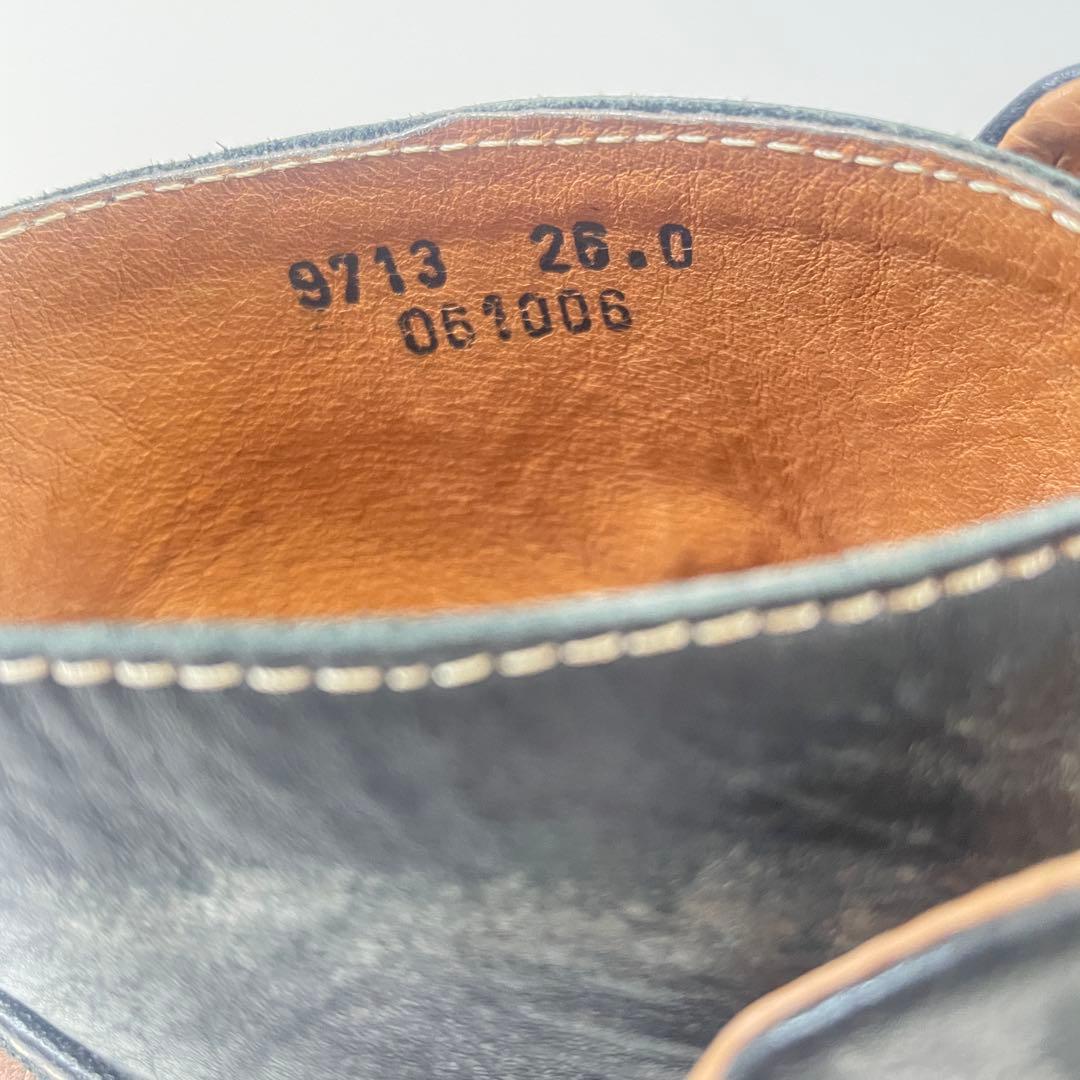 whoop'EE' whoop-de-doo ダメージ加工 黒 レザーブーツ