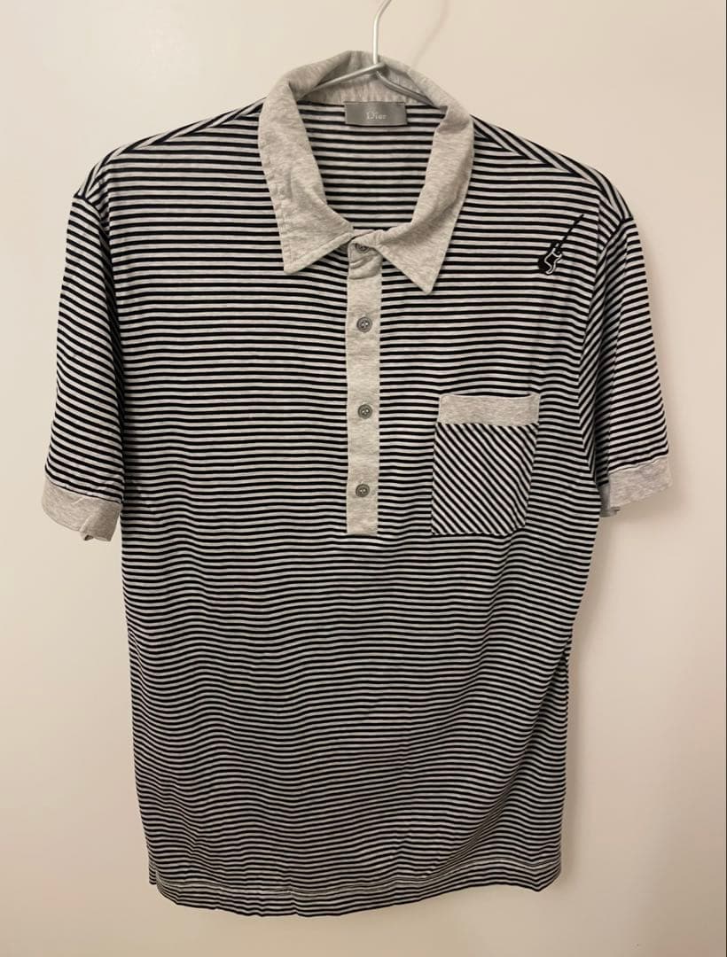 Dior Homme ストライプ ポロシャツ エディ Sサイズ