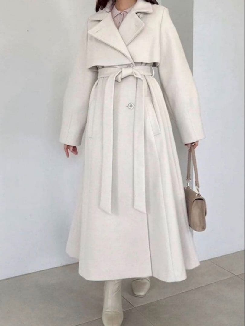 dazzlin 2wayカラーレディコート アイボリー