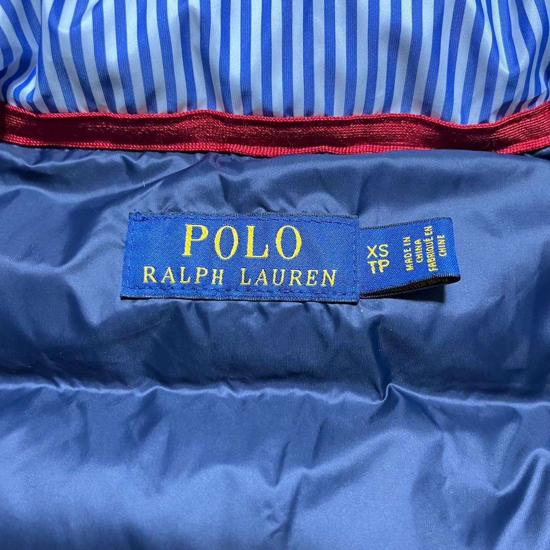 POLO RALPH LAUREN ブルーストライプダウンベスト　雑誌掲載XS