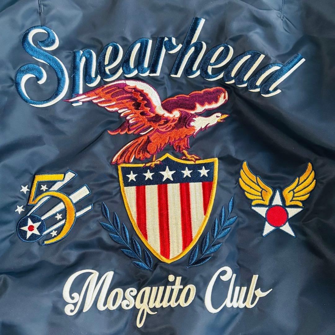 【美品】AVIREX フライトジャケット L-2A ワッペン 刺繍 XL