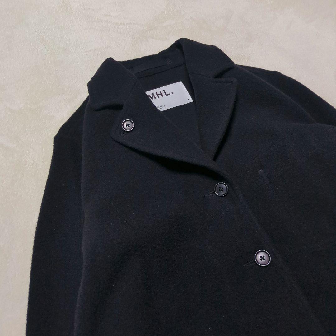 MHL.フェルト シェットランド ウール ジャケット テーラードジャケット　黒