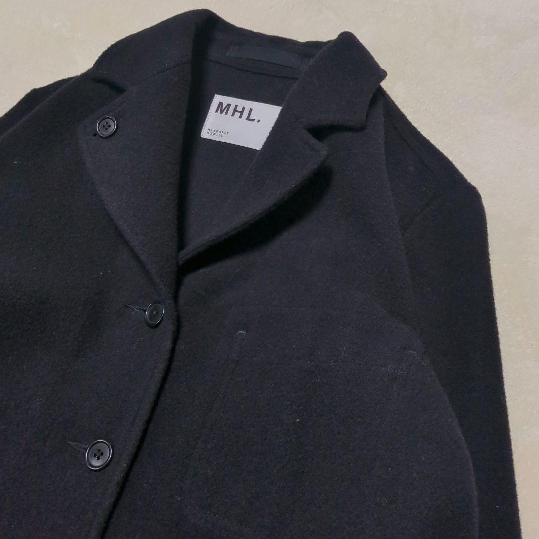 MHL.フェルト シェットランド ウール ジャケット テーラードジャケット　黒