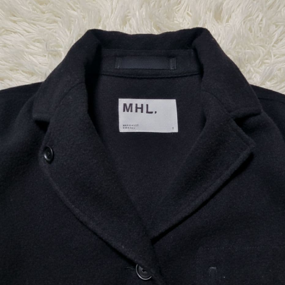 MHL.フェルト シェットランド ウール ジャケット テーラードジャケット　黒