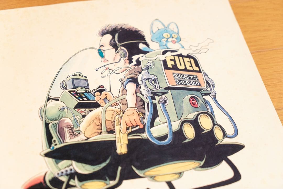 鳥山明 複製原画 所ジョージ イラスト サイン入り