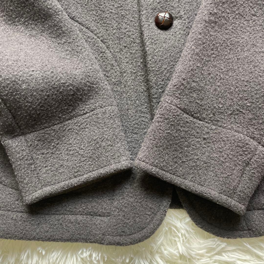 美品✨　DANTON ウールモッサ　ジャケット　コート　くるみボタン　L 40