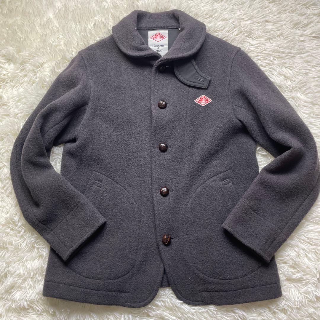 美品✨　DANTON ウールモッサ　ジャケット　コート　くるみボタン　L 40