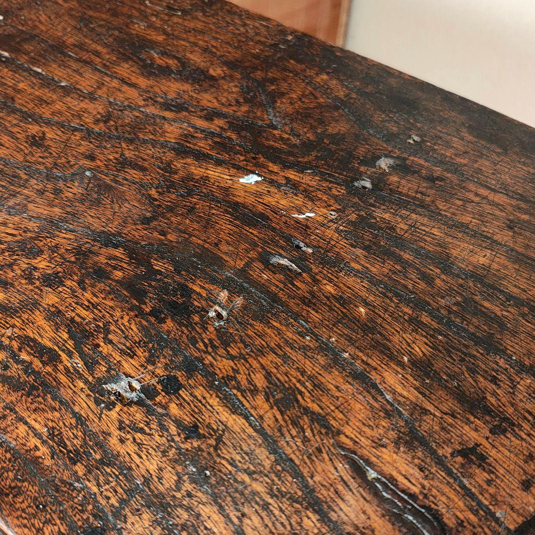 ミシン脚テーブル　古材テーブル　昭和レトロ　古家具