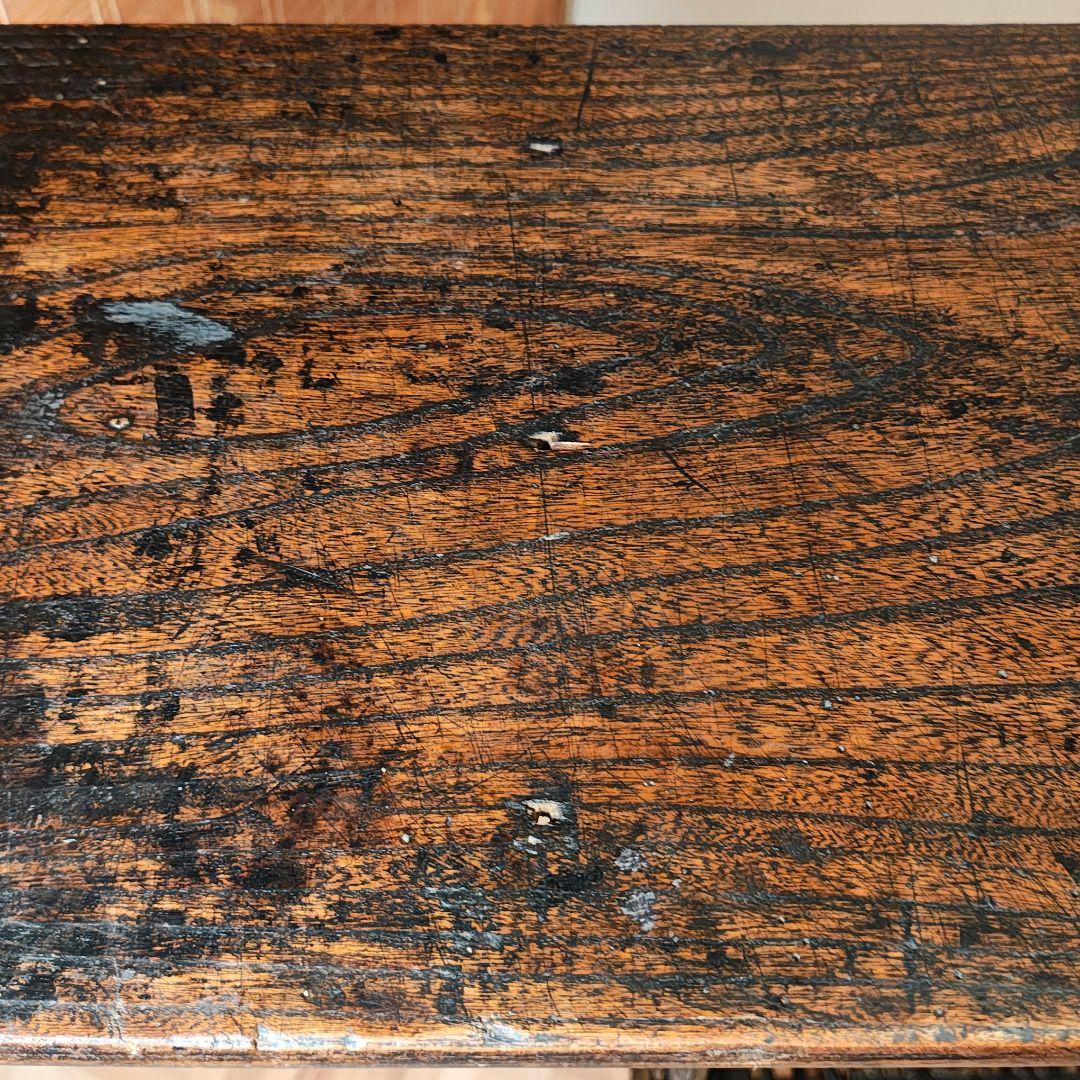 ミシン脚テーブル　古材テーブル　昭和レトロ　古家具