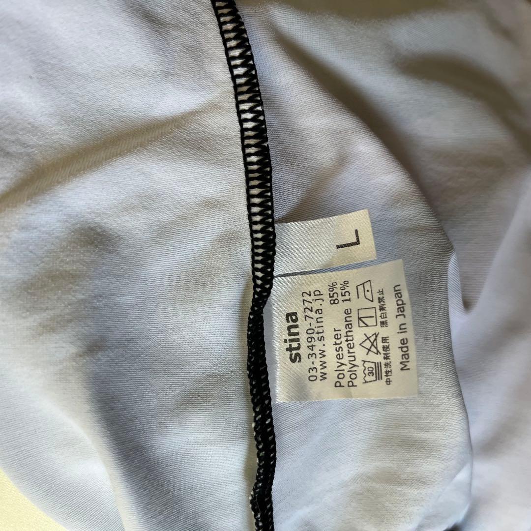 ♪stina花柄黒　長袖レオタード Lサイズ