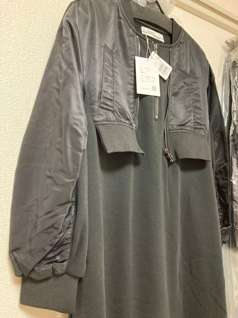 ヤマダヤ系列　Lasud Military ドッキングワンピース　ブラック裏起毛