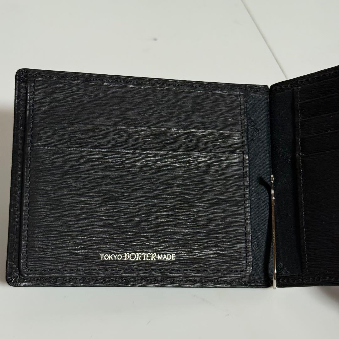 ⭐️未使用級⭐️ PORTER カレント　マネークリップ　二つ折り財布　ブラック