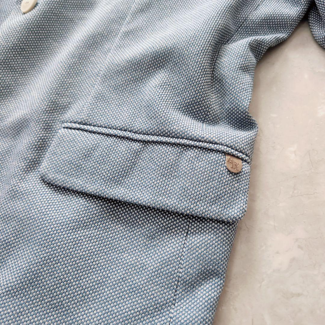 【美品】ZARA　エルボーパッチ　XL　ブルー　春ジャケット　おしゃれ　大きい