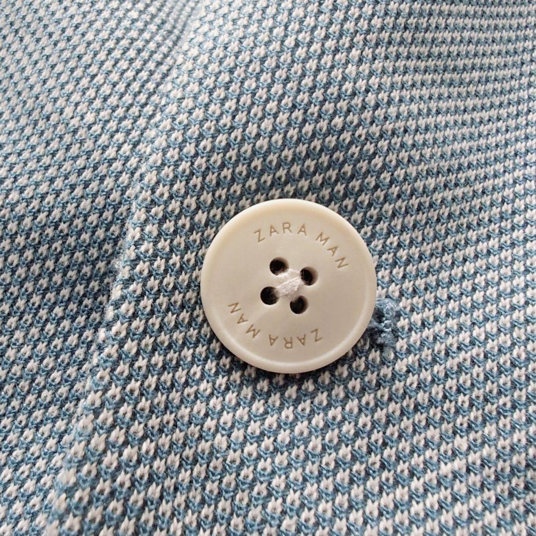 【美品】ZARA　エルボーパッチ　XL　ブルー　春ジャケット　おしゃれ　大きい