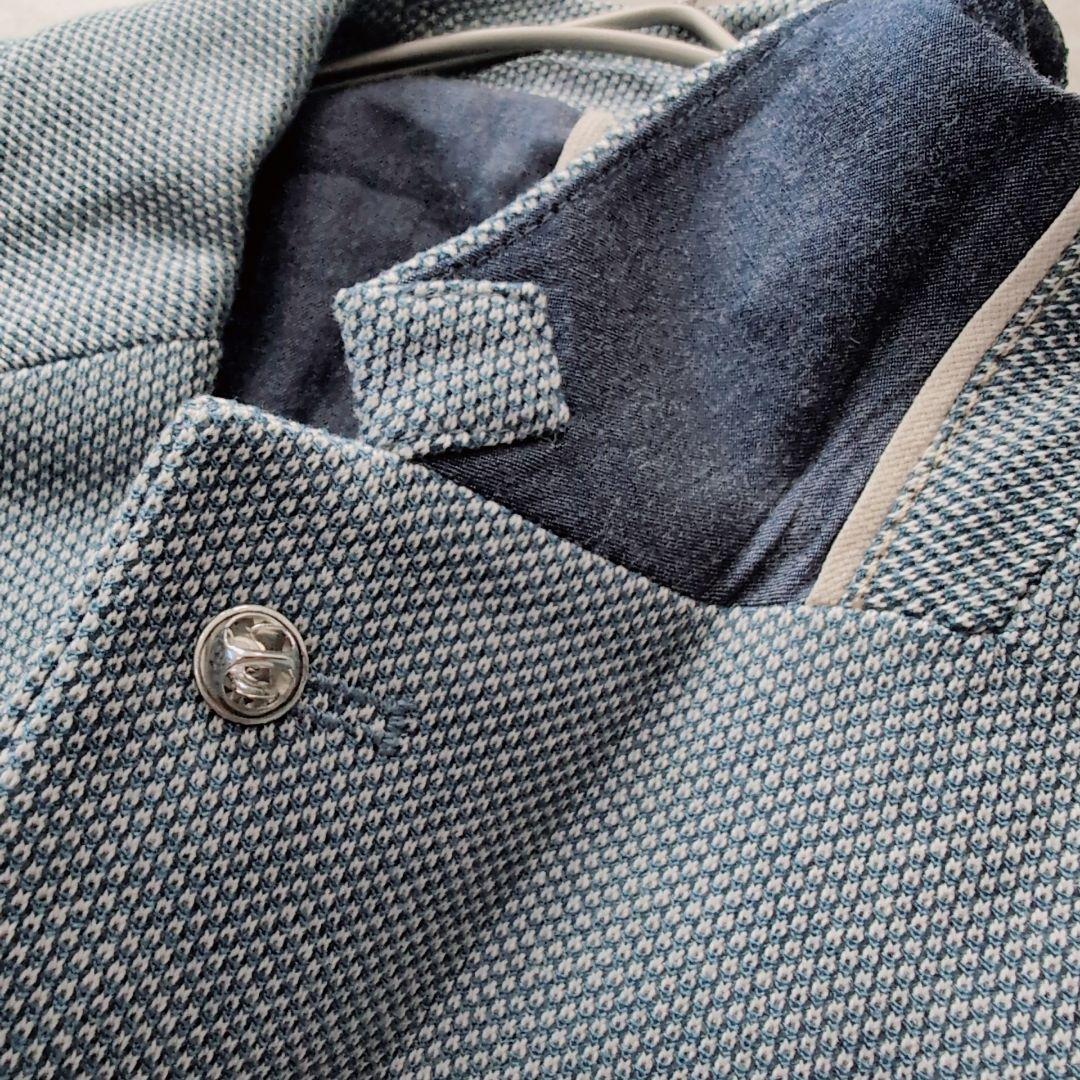 【美品】ZARA　エルボーパッチ　XL　ブルー　春ジャケット　おしゃれ　大きい