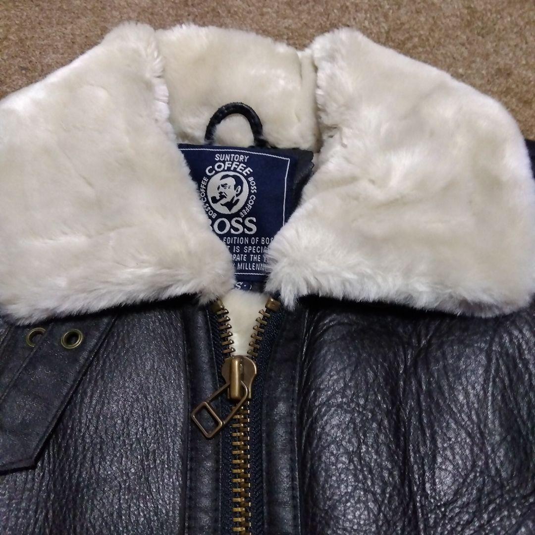 Sサイズ 非売品 SUNTORY BOSS ボス B-3 牛革 美品