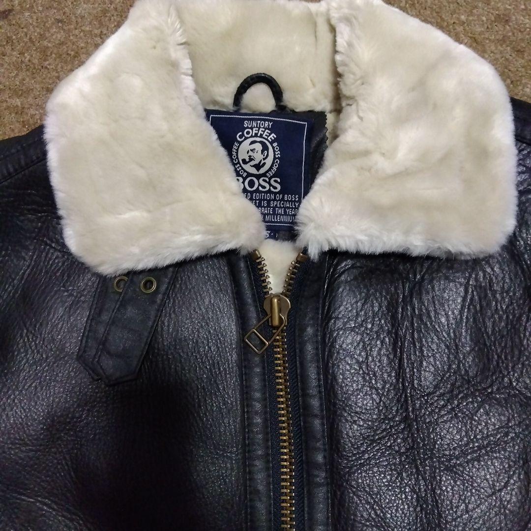 Sサイズ 非売品 SUNTORY BOSS ボス B-3 牛革 美品