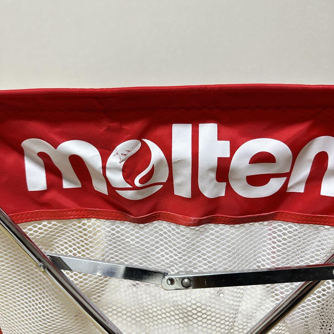 美品 molten ボールカゴ キャスター付き 折りたたみ式 収納バッグ付き
