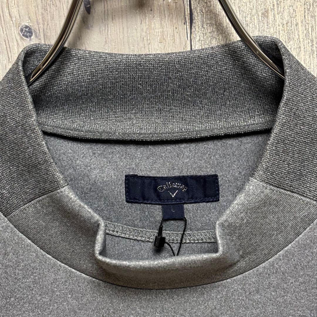 キャロウェイ　Callaway トレーナー　モックネックエンボスロゴ　グレー　L