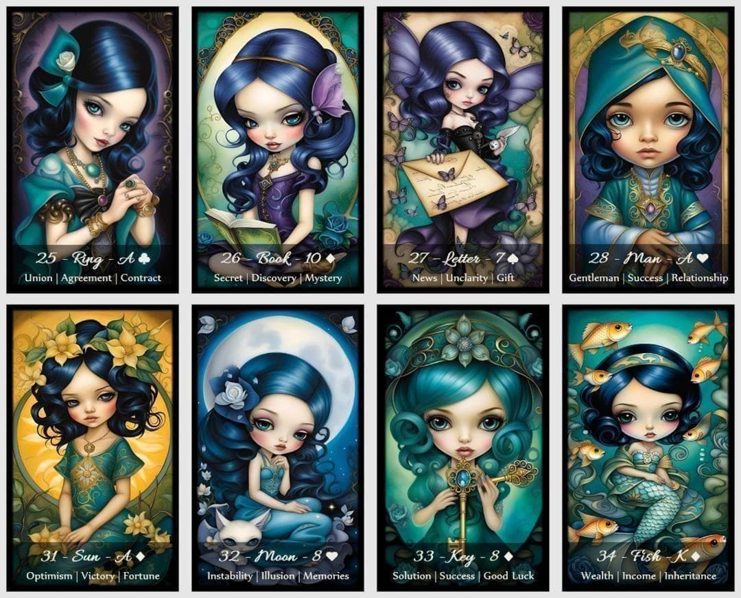 【正規品ルノルマンカード】ビッグアイズなドールやブライスの雰囲気✨ミラクルデッキ