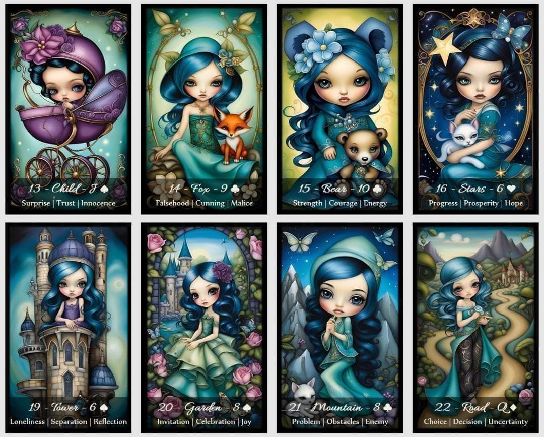 【正規品ルノルマンカード】ビッグアイズなドールやブライスの雰囲気✨ミラクルデッキ