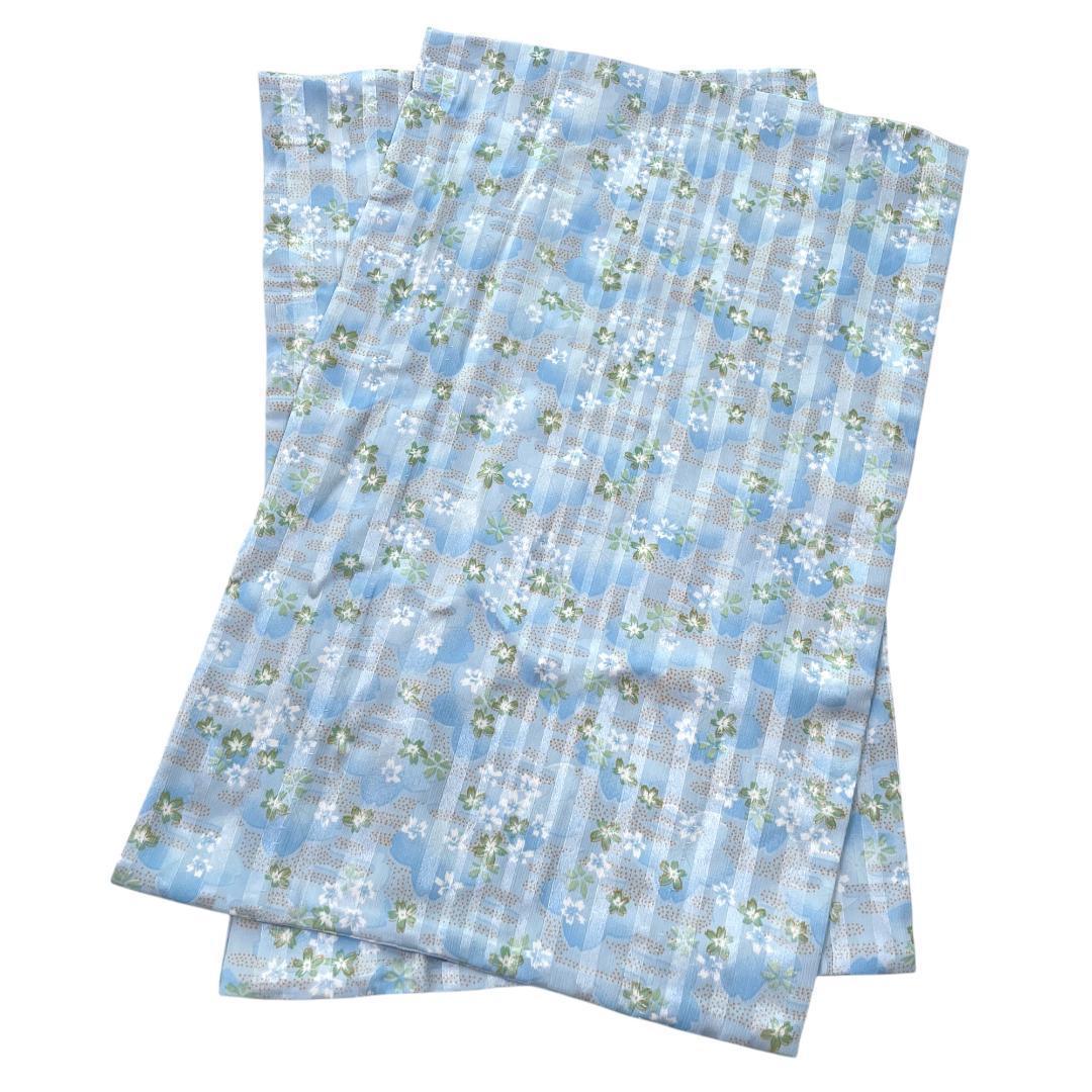 美容ランジェリー 替え袖 セット 装道 Lサイズ 桜柄 水色 着物 A-2332