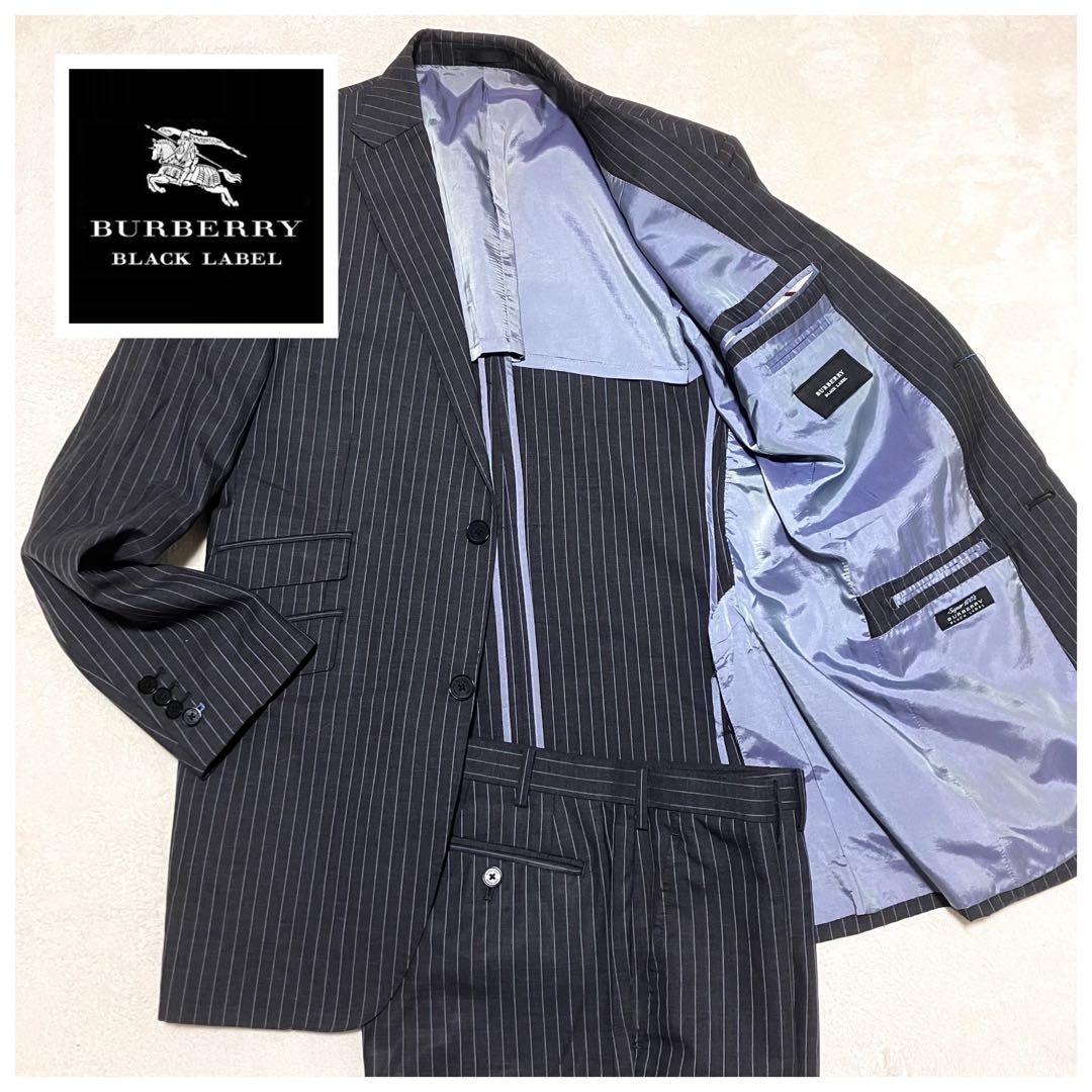 希少✨バーバリーブラックレーベル スーツ セットアップ ストライプ 裏地玉虫色
