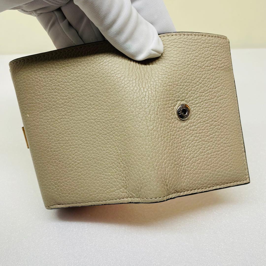 LOEWE ロエベ 三つ折り財布 コンパクトジップウォレット　バイカラー